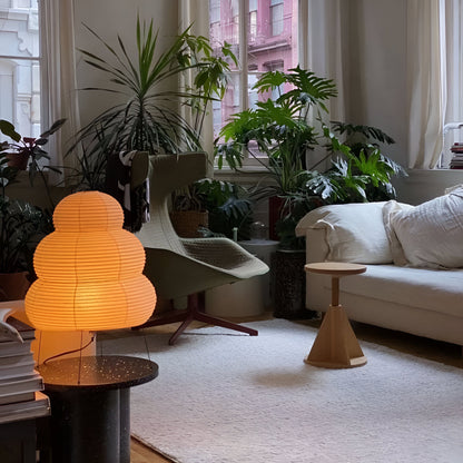 Japansk golvlampa i rispapper med konstnärlig design för vardagsrum sovrum