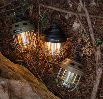 Campinglampa med lång batteritid USB laddning och dimbar LED belysning för utomhusbruk
