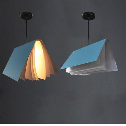 Kreativ bokformad takpendel färgglad modern barnrum lampa inredning