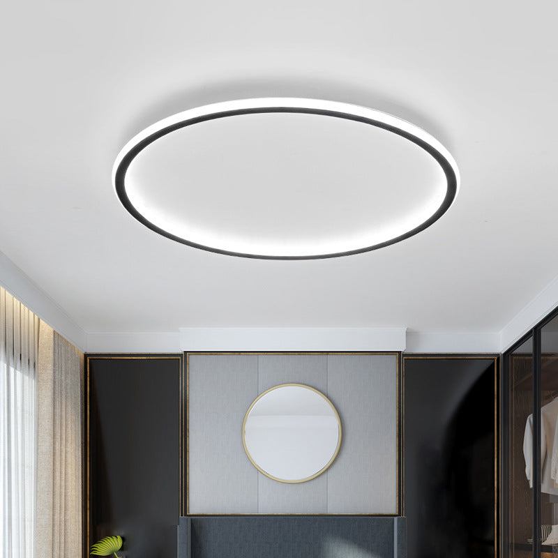 Rund skandinavisk taklampa i minimalistisk design med LED-belysning