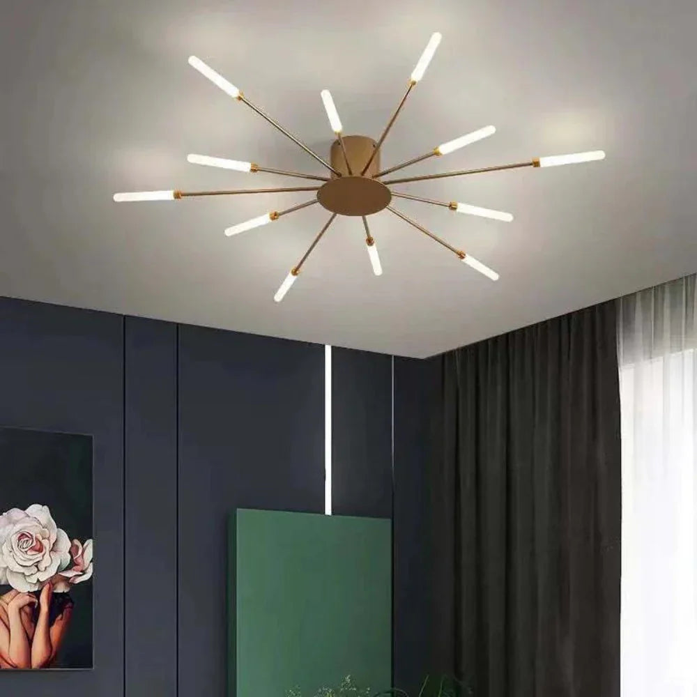 Modern LED taklampa i fyrverkeridesign för vardagsrum och matsal