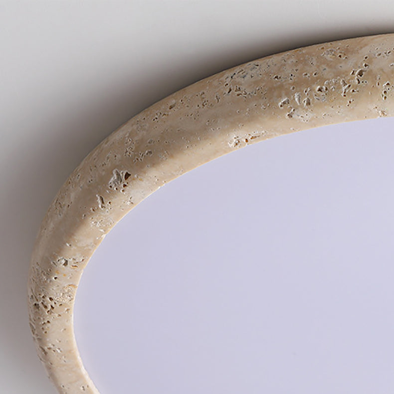 Travertin Taklampa i Japansk Wabi-Sabi Stil – Modern LED Plafond i Marmor för Inomhusbelysning