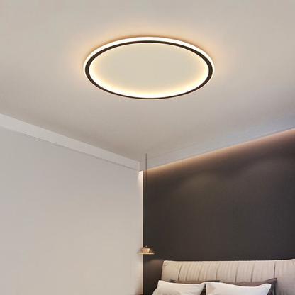 Rund skandinavisk taklampa i minimalistisk design med LED-belysning