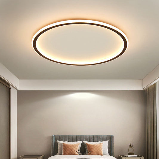 Rund skandinavisk taklampa i minimalistisk design med LED-belysning