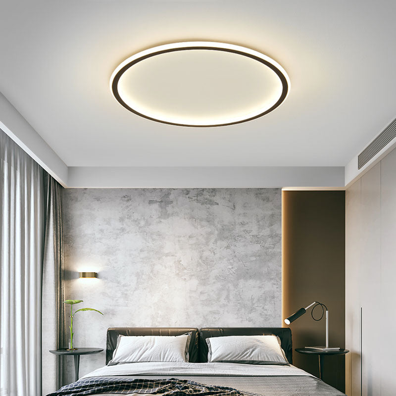 Rund skandinavisk taklampa i minimalistisk design med LED-belysning