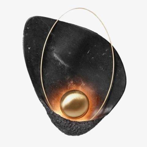 Modern konstnärlig vägglampa i skalformad design