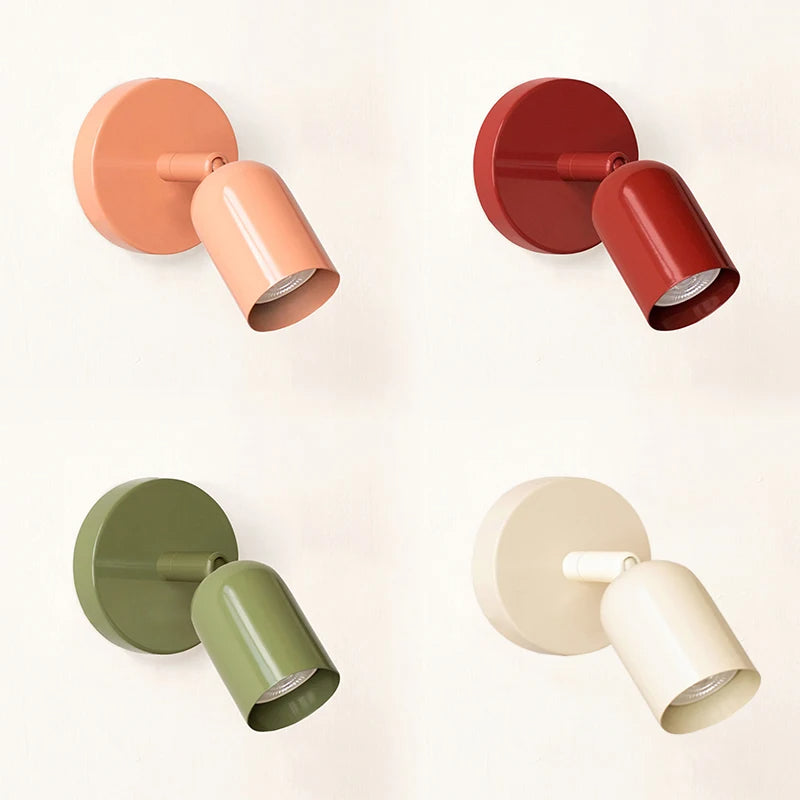 Minimalistisk vägglampa i macaron färg metall med LED för sovrum hall kontor