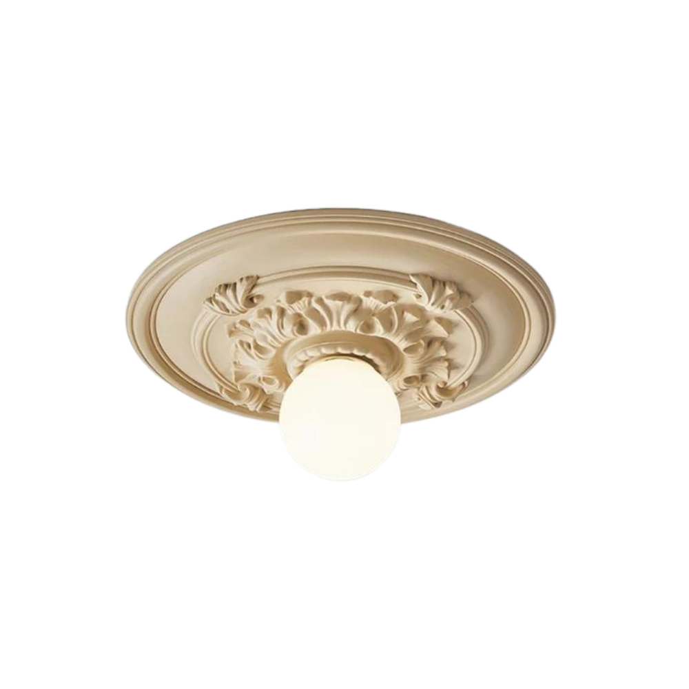 Sculpted Charm Taklampa – Tidlös Retroinspirerad Plafond i Snidad Resin med LED