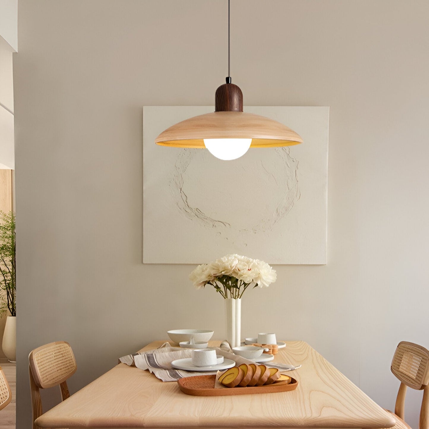 Japansk retro pendellampa i metall med LED för kök matsal vardagsrum bar
