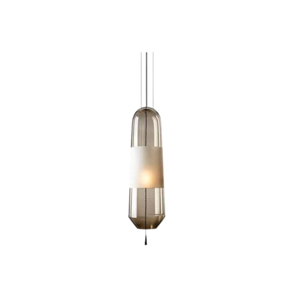 Nordisk cylinderformad glaspendel med LED för sovrum matsal och vardagsrum