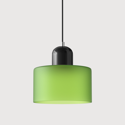 Modern pendellampa i färgat glas med geometrisk design