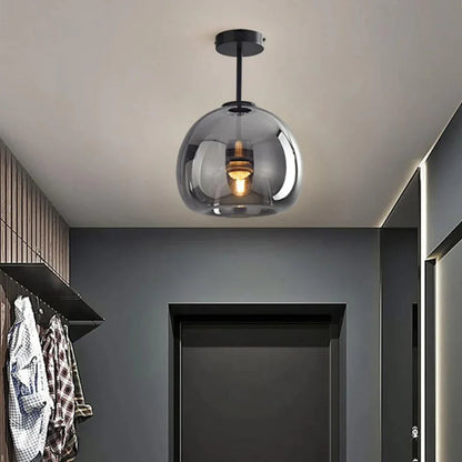 Modern taklampa i svart och guld med glasdetaljer – elegant LED plafond för vardagsrum, sovrum och matsal