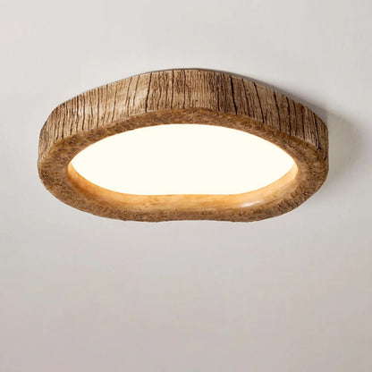 Taklampa i resin med träinspirerad design för sovrum vardagsrum matsal