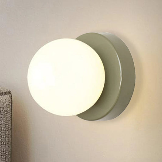 Minimalistisk vägglampa i glas och metall med LED för sovrum hall trappa