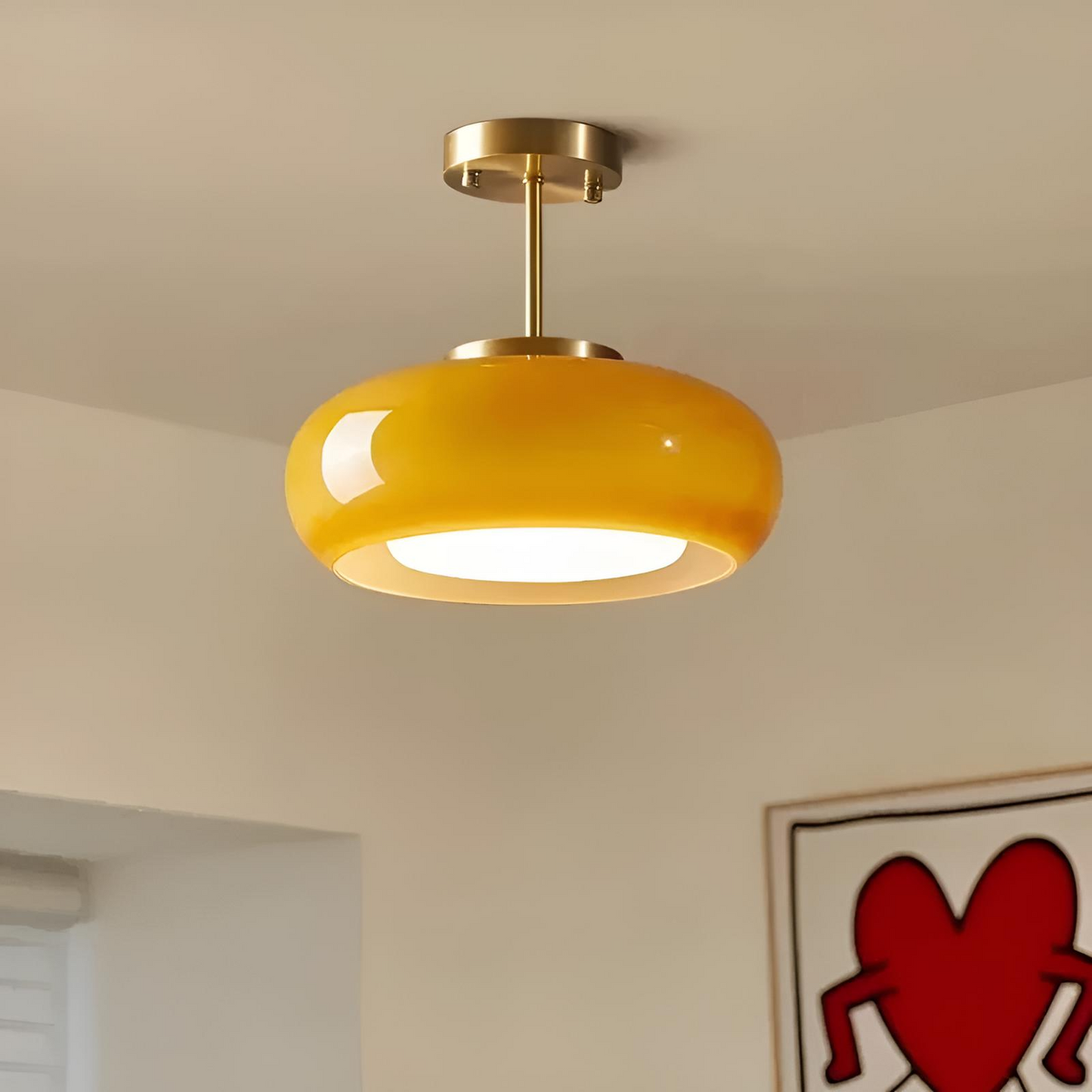 Retro glastaklampa i modern design för vardagsrum sovrum hall