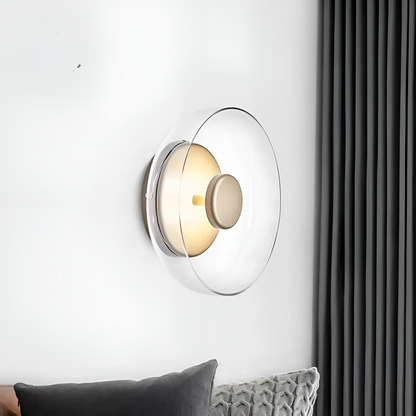 Modern vägglampa i glas LED för sovrum vardagsrum hall inredning