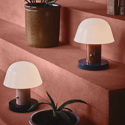 Mushroomglow | Uppladdningsbar bordslampa med touch – LED-lampa för sovrum och hem