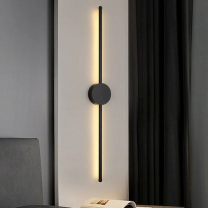 Modern svart vägglampa med lång LED-belysning för vardagsrum sovrum och hall