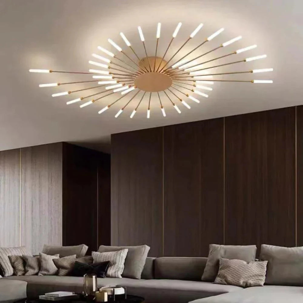 Modern LED taklampa i fyrverkeridesign för vardagsrum och matsal