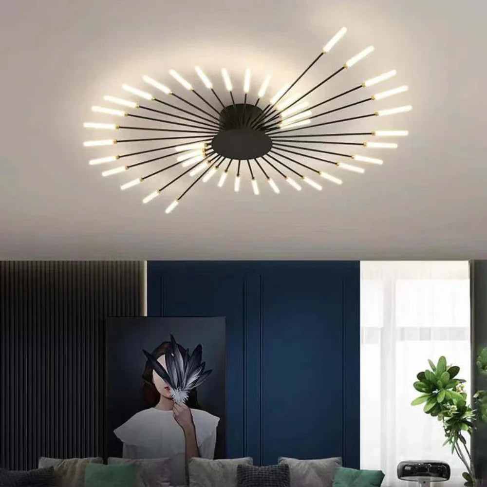 Modern LED taklampa i fyrverkeridesign för vardagsrum och matsal