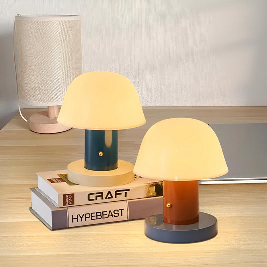 Modern svampformad bordslampa med dimbar LED för sovrum vardagsrum