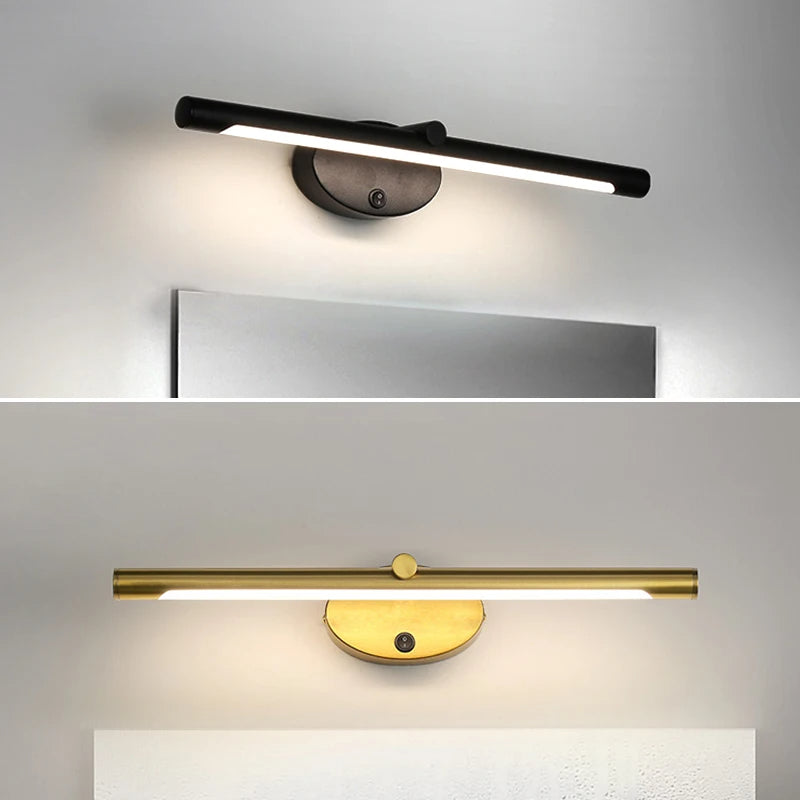Modern LED vägglampa med touch funktion för badrum spegel och sovrum