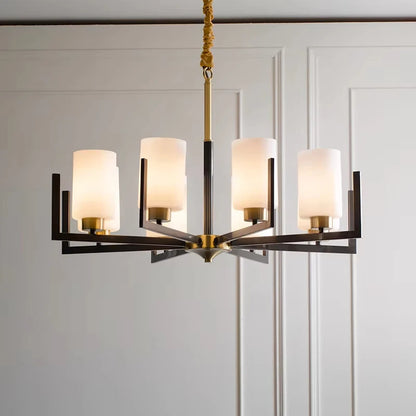 Modern LED-krona i nordisk retrodesign för vardagsrum och matsal