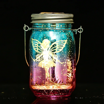 Sunglow | Solar Mason Jar-lykta – dekorativ solcellsbelysning för uteplats och gård