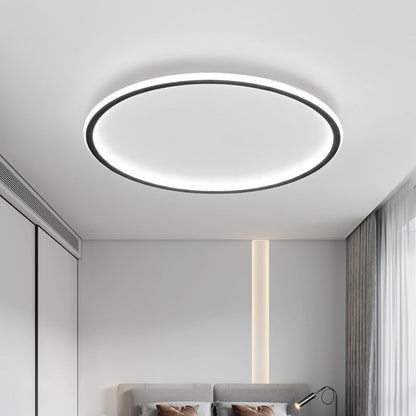 Rund skandinavisk taklampa i minimalistisk design med LED-belysning