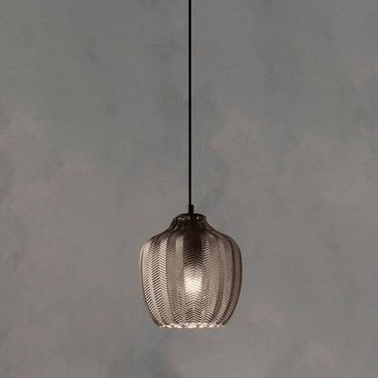 Nordisk vågig glastakpendel med LED – minimalistisk och elegant design
