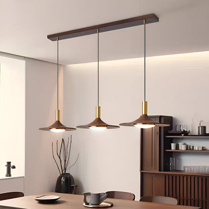 Nordisk takpendel i koppar med justerbar lampskärm för kök och vardagsrum