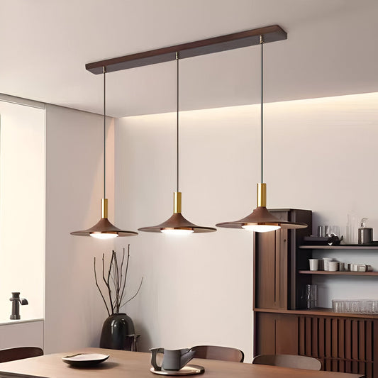 Nordisk takpendel i koppar med justerbar lampskärm för kök och vardagsrum