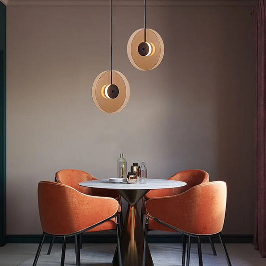 Postmodern glas och metall taklampa med LED och justerbar höjd för kök matsal vardagsrum