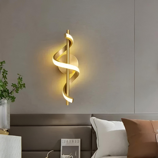 Modern LED vägglampa i spiraldesign för sovrum vardagsrum hall korridor