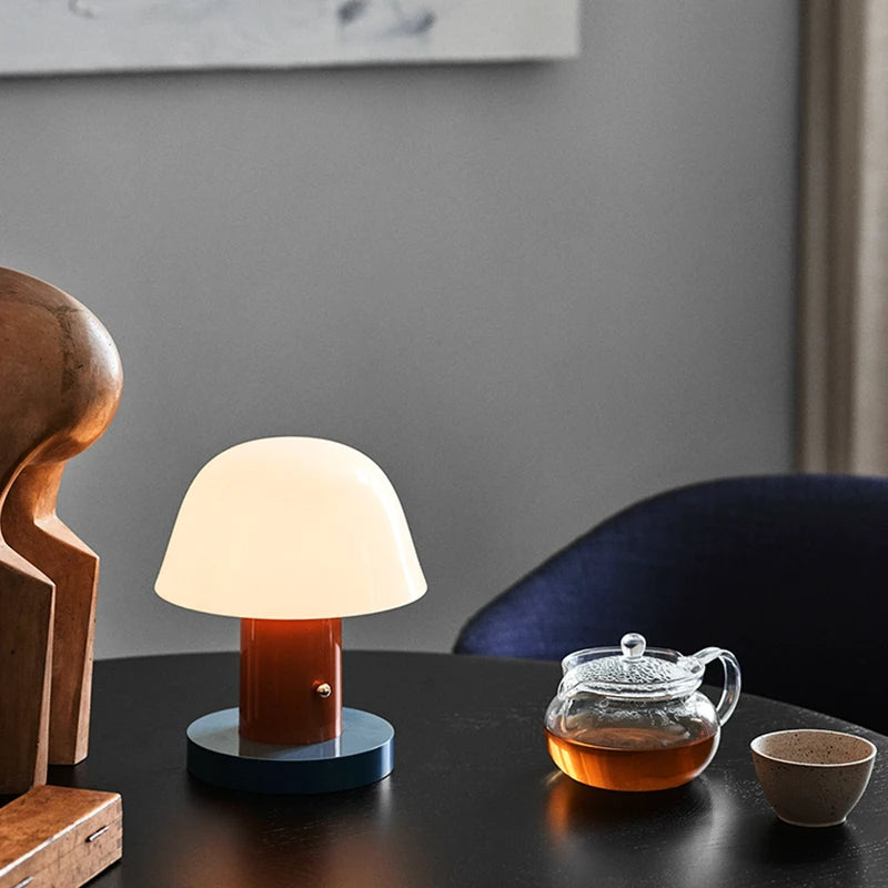 Mushroomglow | Uppladdningsbar bordslampa med touch – LED-lampa för sovrum och hem