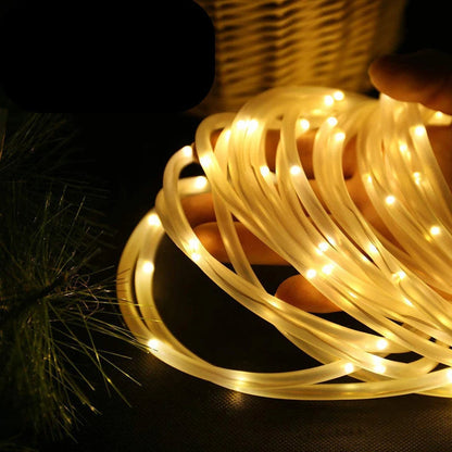 Lumiflex | Solcellsdriven rep-ljusslinga – dekorativ LED-belysning för trädgård & uterum