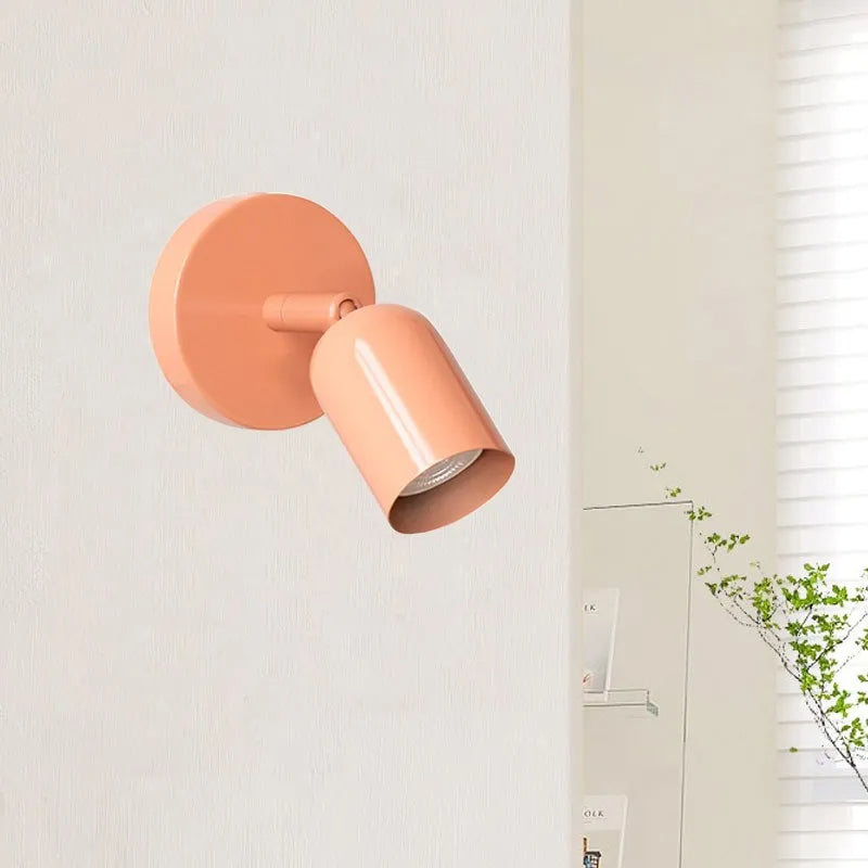 Minimalistisk vägglampa i macaron färg metall med LED för sovrum hall kontor