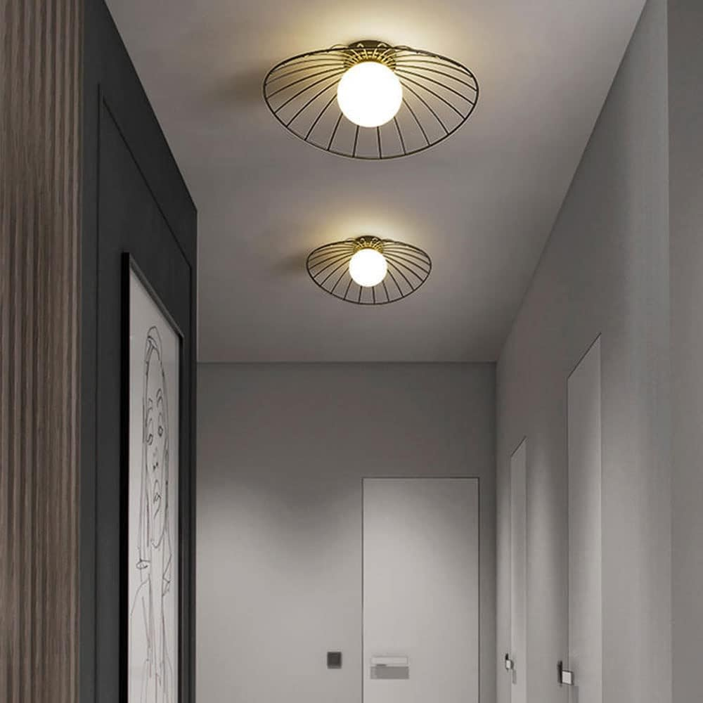 Nordisk taklampa i metall – modern LED plafond för hall, vardagsrum och sovrum