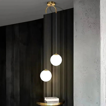 Modern glas pendellampa med klotdesign och justerbar höjd för matsal sovrum vardagsrum