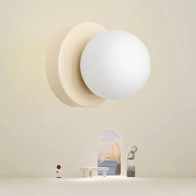 Minimalistisk vägglampa i glas och metall med LED för sovrum hall trappa