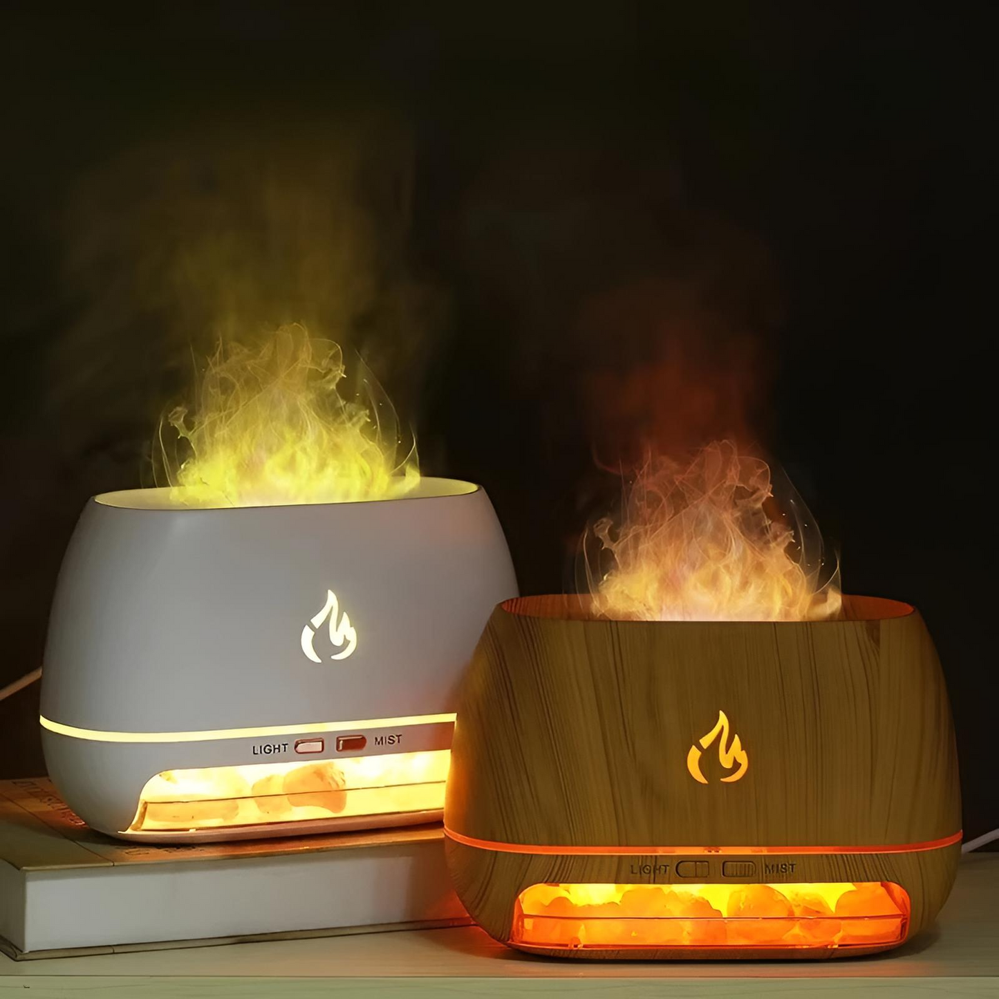 7-Färger Himalaya Salt Aromaterapi Luftfuktare med LED Ljus