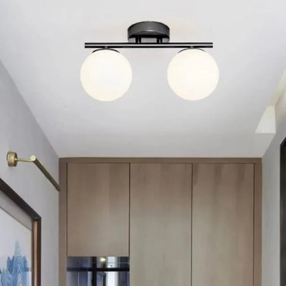 Modern taklampa i metall och glas – dimbar LED-plafond för vardagsrum och sovrum