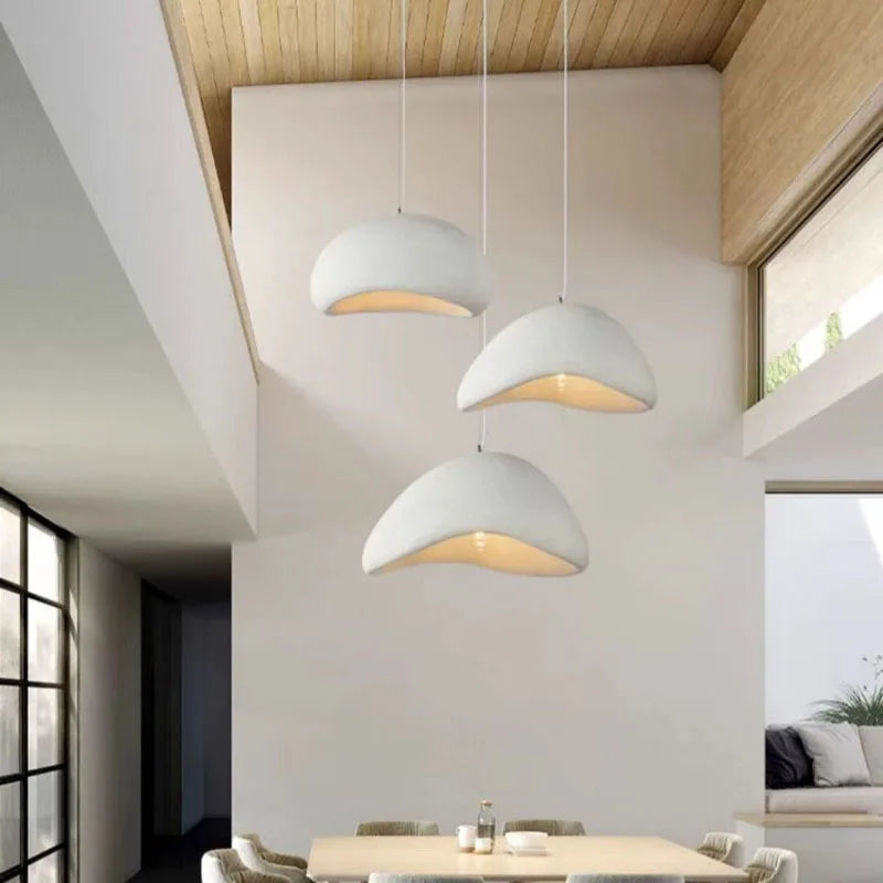 Japandi wabi sabi taklampa med skandinavisk japansk design för vardagsrum sovrum och matsal