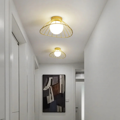 Nordisk taklampa i metall – modern LED plafond för hall, vardagsrum och sovrum