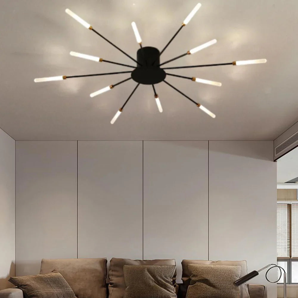 Modern LED taklampa i fyrverkeridesign för vardagsrum och matsal