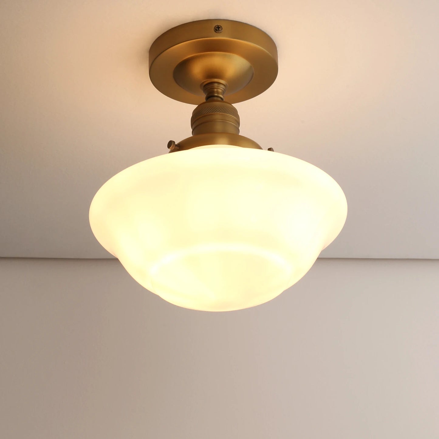 Plafondlampa i retro design med opalglas taklampa för kök hall sovrum vardagsrum