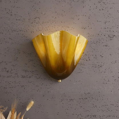 Retro Glasvägglampa – Elegant snäckformad design för vardagsrum & sovrum