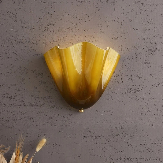 Retro Glasvägglampa – Elegant snäckformad design för vardagsrum & sovrum