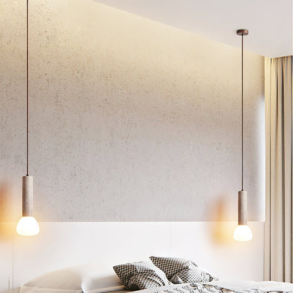 Modern LED pendellampa i sten minimalistisk design