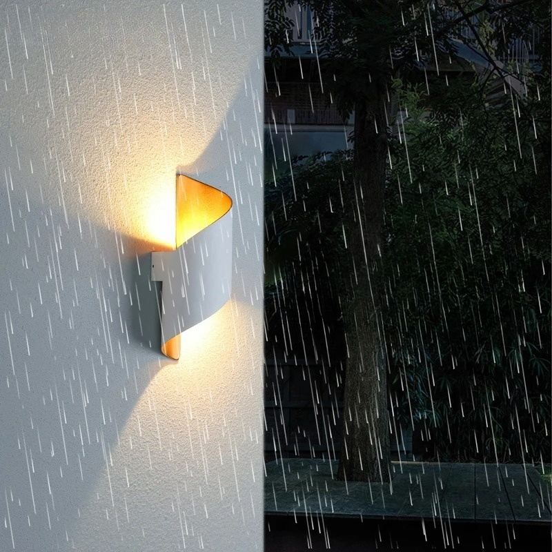 Modern spiral LED vägglampa IP65 vattentät för sovrum vardagsrum hall utomhusbruk